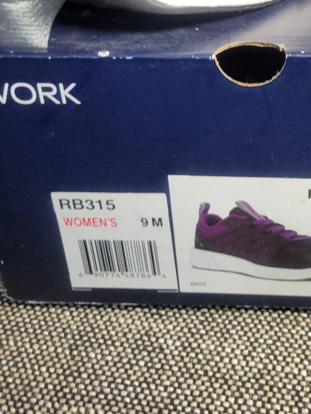 NIB Reebok Work RB315 Fusion Flexweave Composite Toe Shoes Women's 9 Purple - Picture 4 of 8